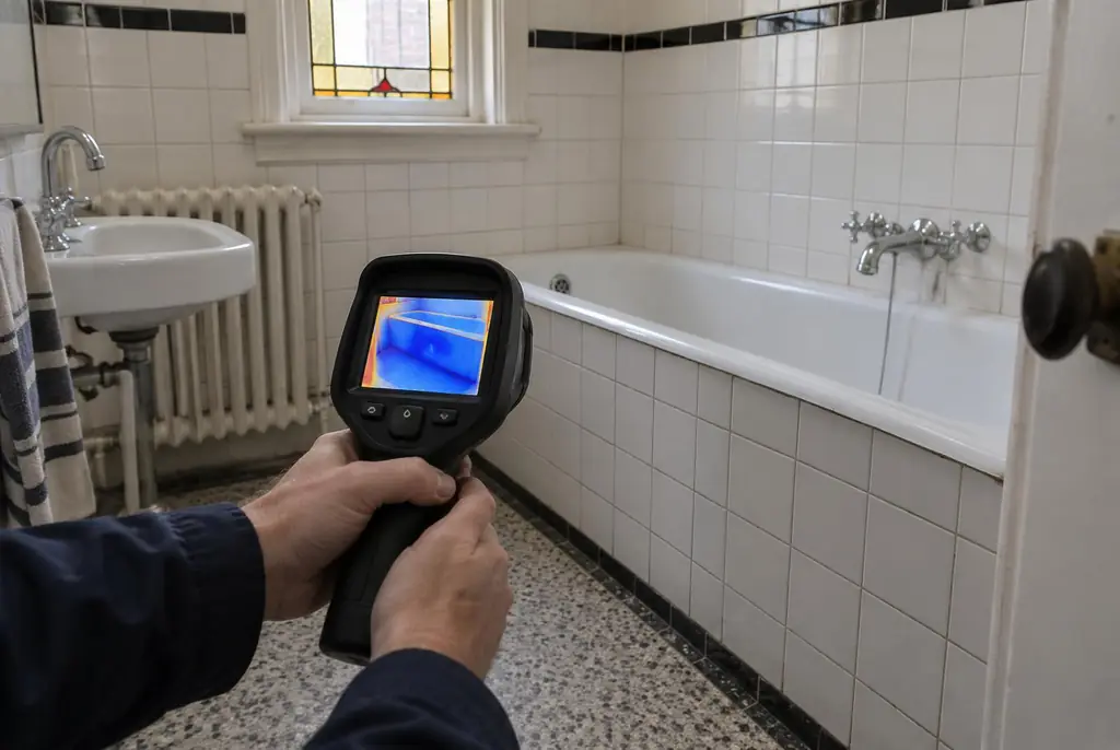 Lekdetectie Hilversum – onderzoek in een badkamer van een oudere woning
