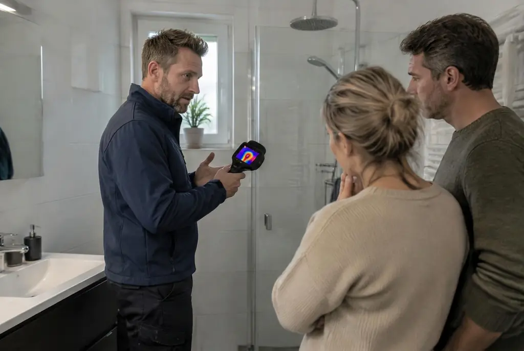 Lekdetectie Hilversum – specialist legt bevindingen uit aan bewoner
