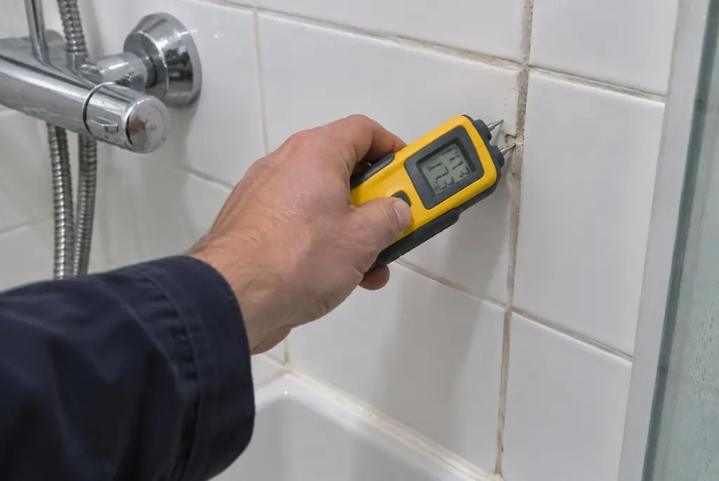 Lekdetectie Hilversum – vochtmeter op badkamertegels bij de douche